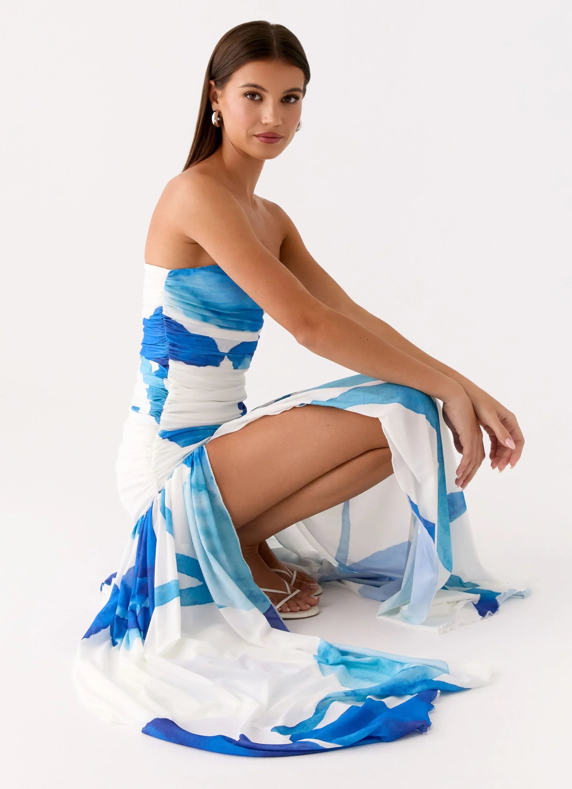 Laidee Maxi Dress - Cerulean Bloom